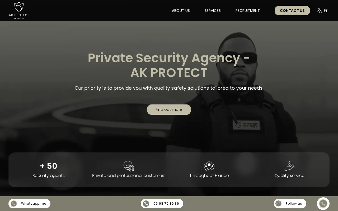 Homepage akprotect.fr