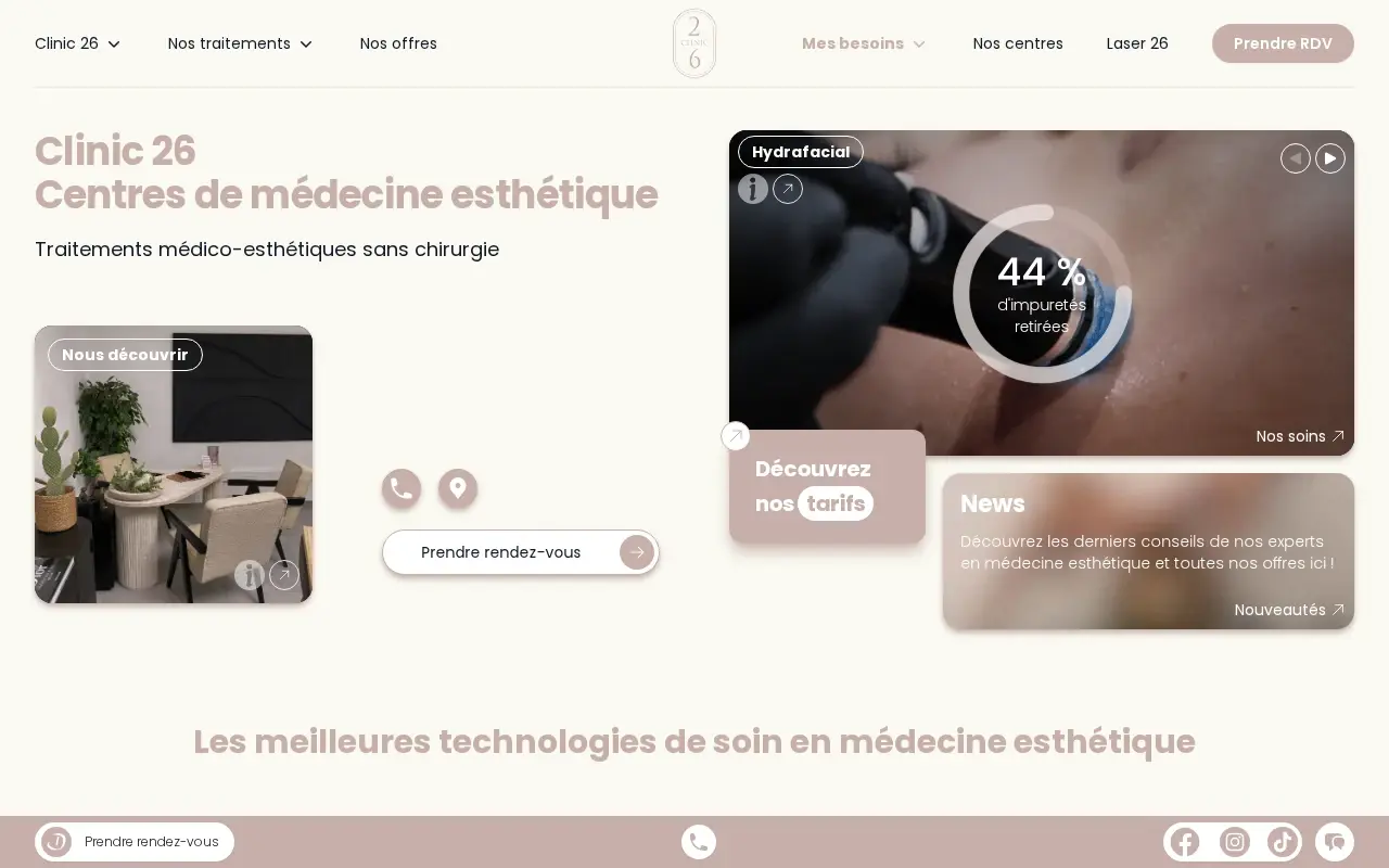 Homepage clinic26.fr