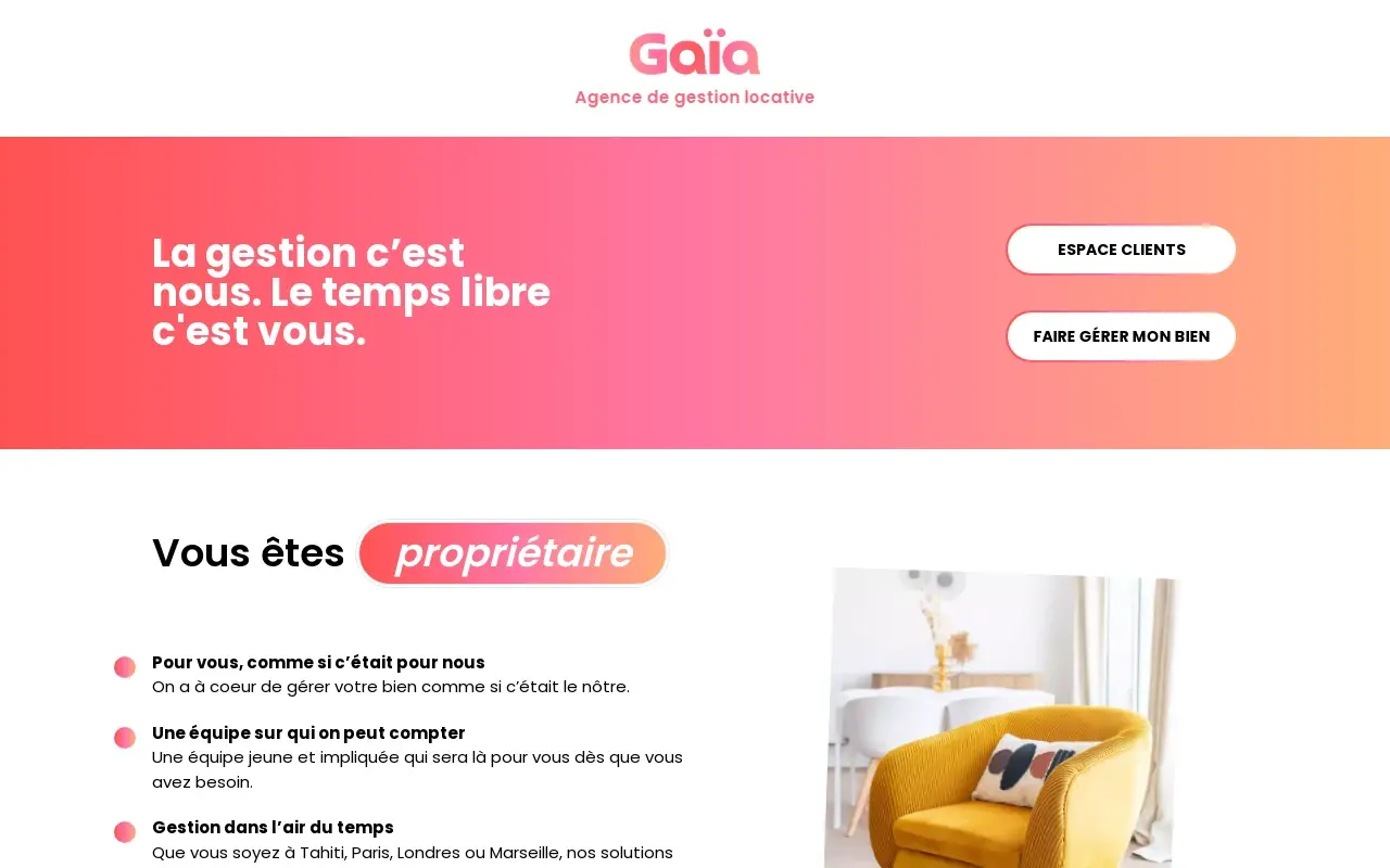 Homepage gaiagestion.com
